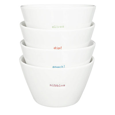 Keith Brymer Jones Word Snack Bowls, Set of 4